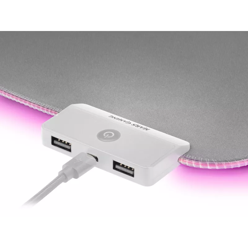 Mars Gaming MMPRGB2S RGB tappetino mouse XXL argento