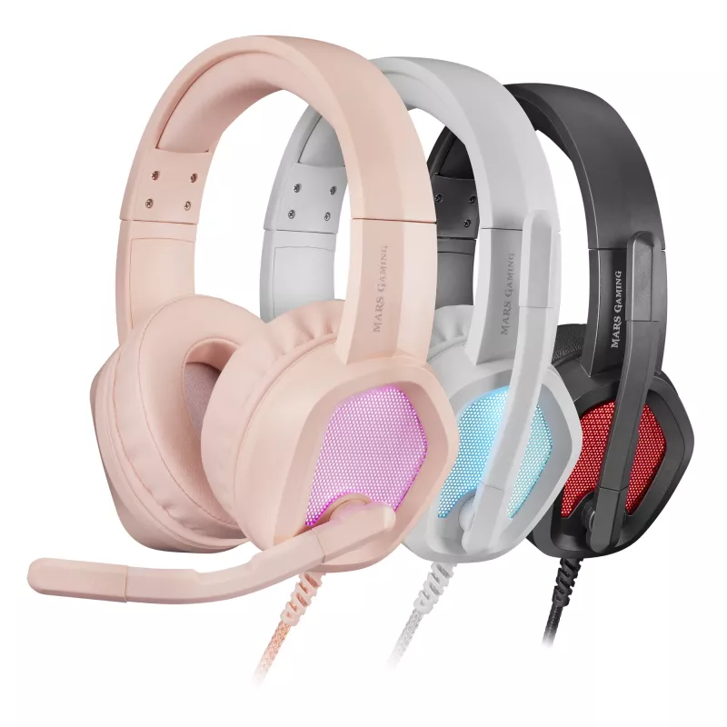 Mars Gaming MH320 headset con filo archetto USB Type-A rosa