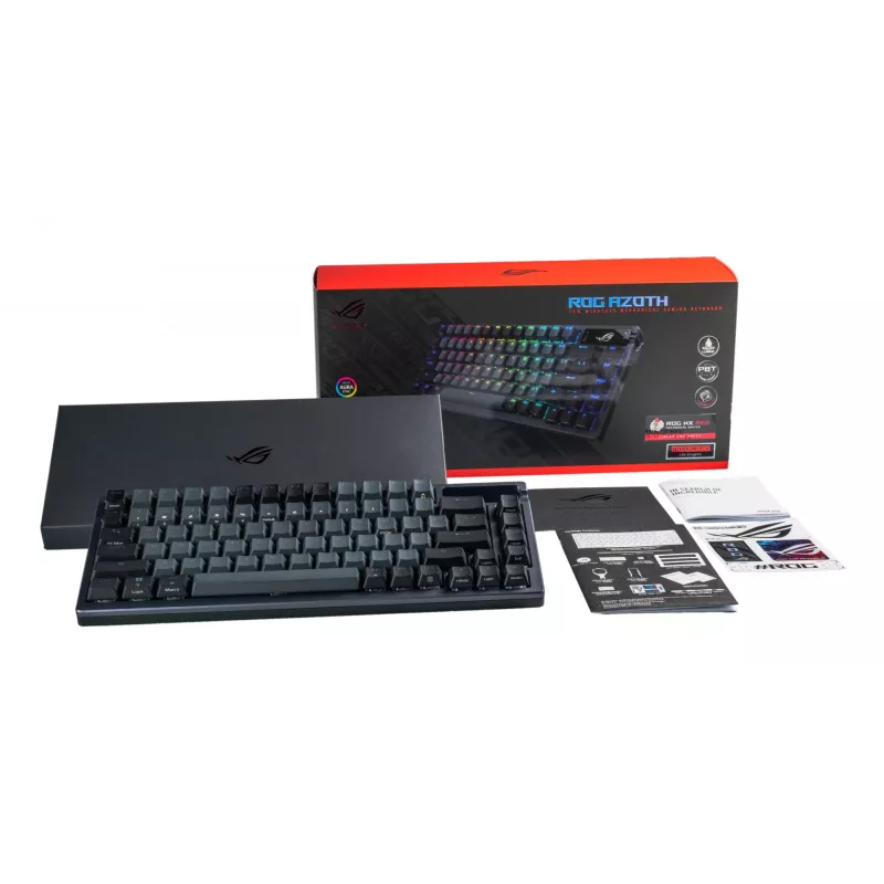 ASUS ROG AZOTH tastiera gaming USB RF Wireless Bluetooth nero 75% (Nordic kbd)
