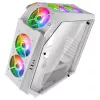 Mars Gaming MC51W case PC gaming ATX bianco con doppio vetro temperato, 5x ventole RGB 12cm
