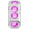 Mars Gaming MC51W case PC gaming ATX bianco con doppio vetro temperato, 5x ventole RGB 12cm