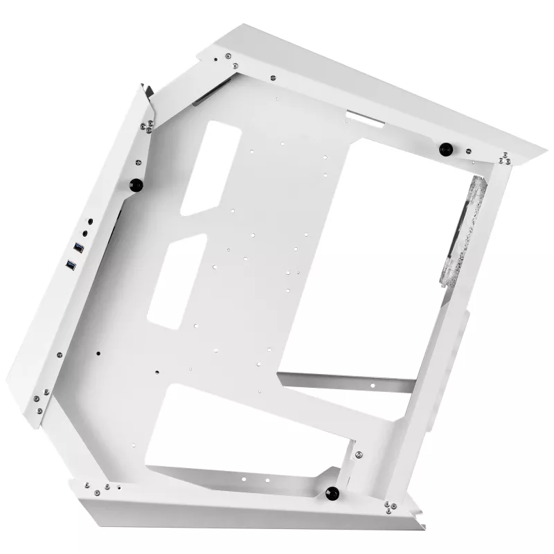 Mars Gaming MC51W case PC gaming ATX bianco con doppio vetro temperato, 5x ventole RGB 12cm