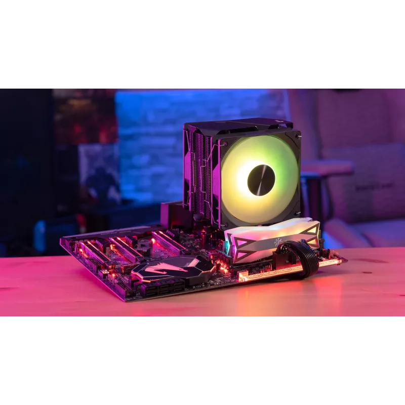 Dissipatore ad aria per CPU Aerocool Rime 4 Dual 12 cm nero 1 pezzo
