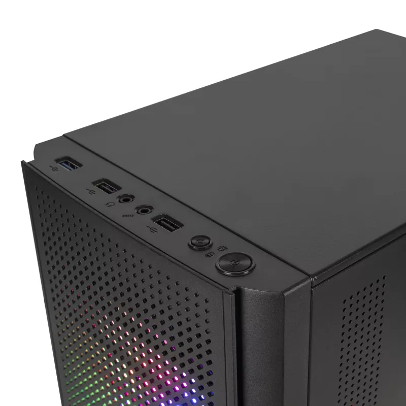 Case per PC Mars Gaming MC300 Micro ATX con vetro temperato 3 ventole FRGB nero