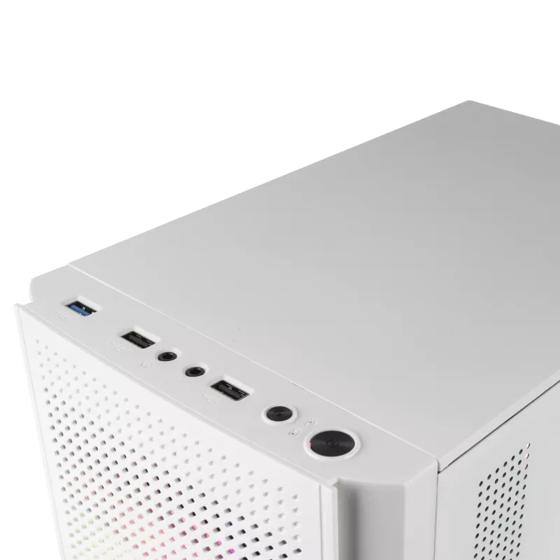 Case Micro-ATX Mars Gaming MC300W con vetro temperato, 3 ventole FRGB, bianco