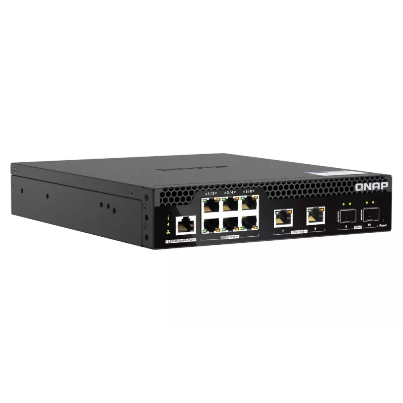 Switch di rete QNAP QSW-M2106PR-2S2T Managed L2 10G Ethernet (100/1000/10000) Power over Ethernet (PoE) 1U nero