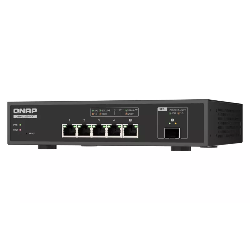 Switch QNAP QSW-L3205-1C4T 4 Managed 10G Ethernet (100/1000/10000) desktop nero