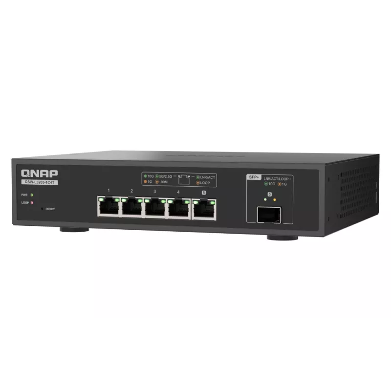 Switch QNAP QSW-L3205-1C4T 4 Managed 10G Ethernet (100/1000/10000) desktop nero