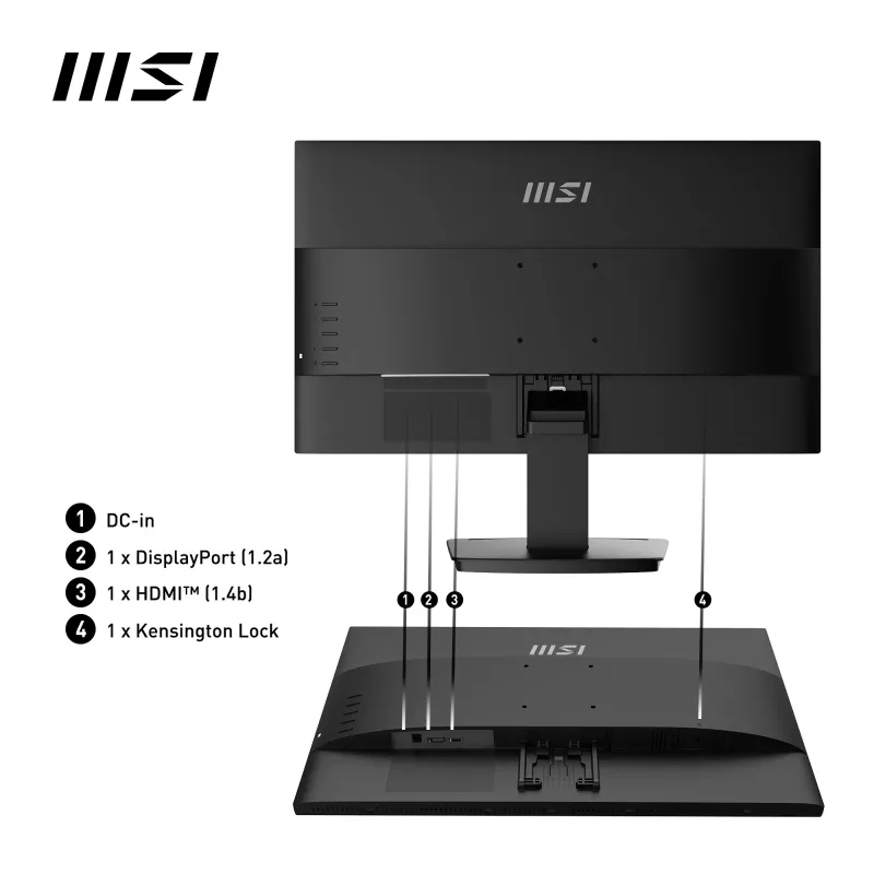 Monitor per computer MSI Pro MP2412 60,5 cm (23,8 inch) 1920 x 1080 pixel Full HD LCD nero