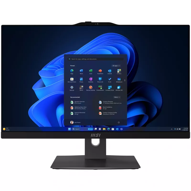 All-in-One PC MSI Modern AM242TP 1M-1227EU Intel Core 5 120U 60,5 cm (23,8 inch) 1920 x 1080 pixel touchscreen 8 GB DDR5-SDRAM 512 GB SSD Windows 11 Pro Wi-Fi 6E (802.11ax) nero