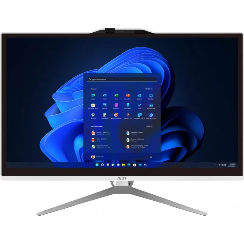 All-in-One PC MSI Pro AP222T 13M-437XEU — 21,5 inch FHD touch, Intel Core i3-13100, 8GB DDR4, 512GB SSD, Intel UHD 730, bianco