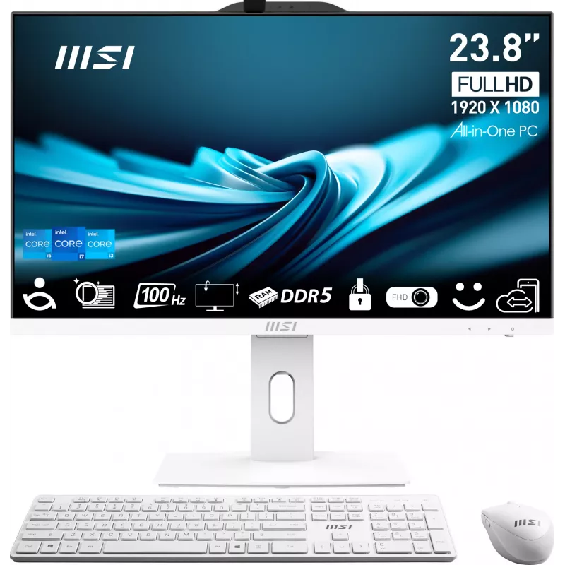 Monoblocco PC MSI PRO AP241P 14M — Intel Core i5-14400, 16GB DDR5 5600MHz, 512GB SSD, Intel UHD, Windows 11 Pro