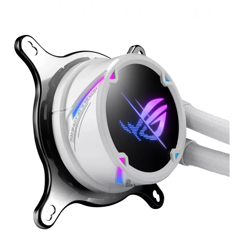 Dissipatore liquido all-in-one per processore ASUS ROG Strix LC II 360 ARGB White Edition 12 cm
