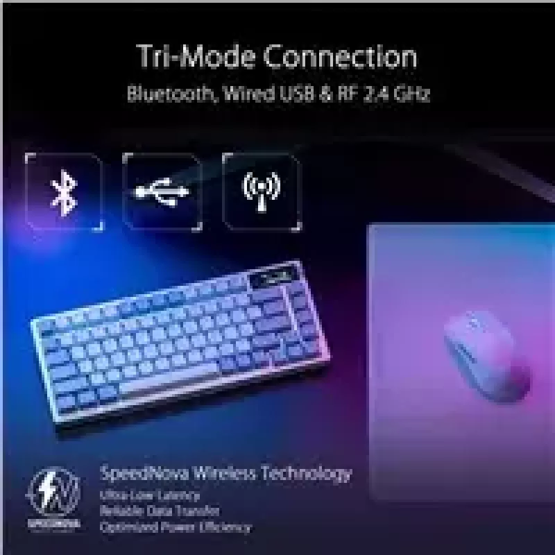 ASUS ROG Azoth tastiera gaming USB + RF Wireless + Bluetooth bianco