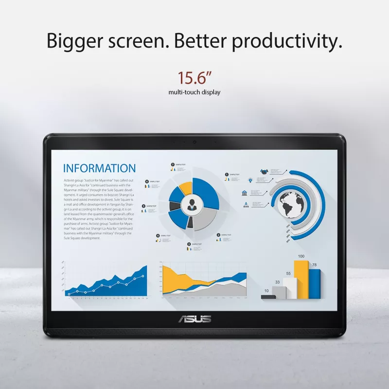 ASUS ExpertCenter E1 AiO E1600WKAT-BMR082W Intel® Celeron® N N4500 39,6 cm (15,6 inch) 1920 x 1080 pixel touchscreen All-in-One tablet PC 4 GB DDR4-SDRAM 512 GB SSD Windows 11 Home Wi-Fi 6 (802.11ax) nero