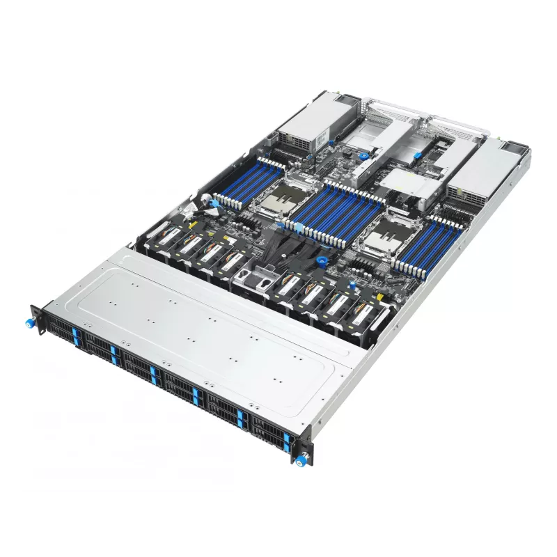 ASUS RS700-E12-RS12U Rack (1U) nero, acciaio
