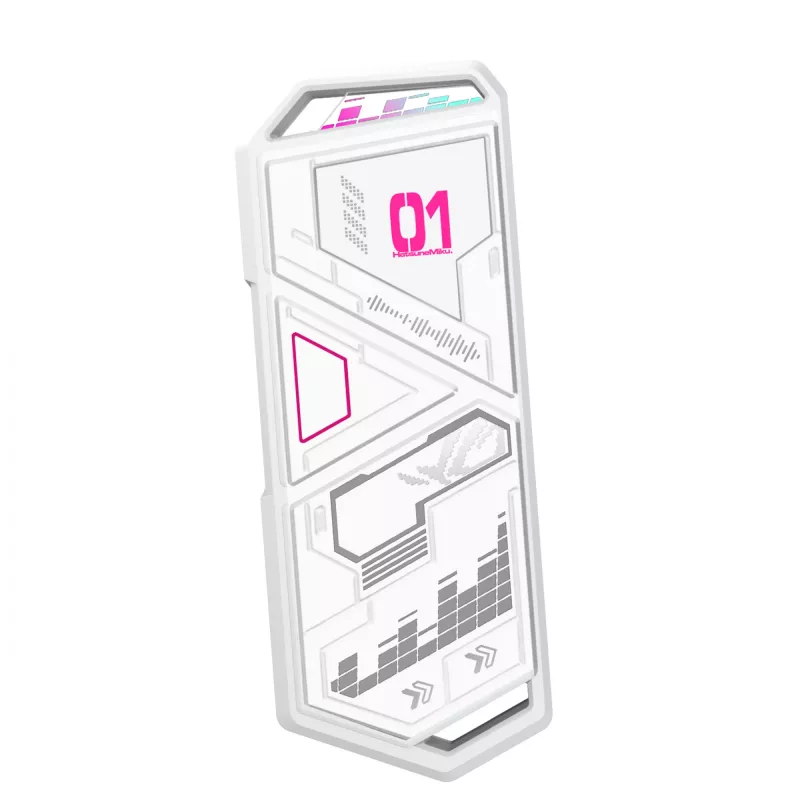 Case per SSD ASUS ROG Strix Arion Hatsune Miku Edition bianco M.2 PCIe USB Type-C 10 Gbit/s