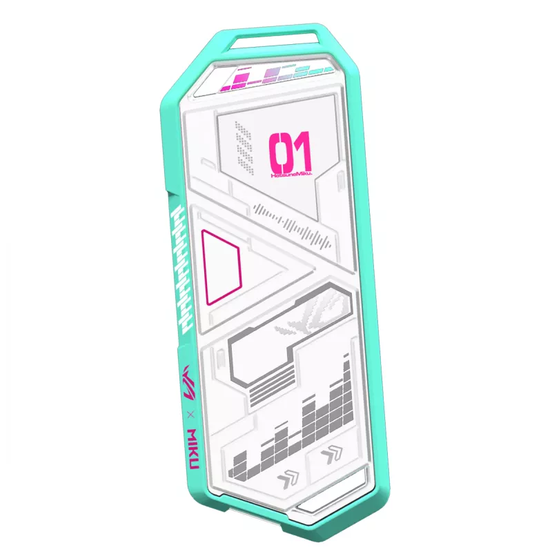 Case per SSD ASUS ROG Strix Arion Hatsune Miku Edition bianco M.2 PCIe USB Type-C 10 Gbit/s