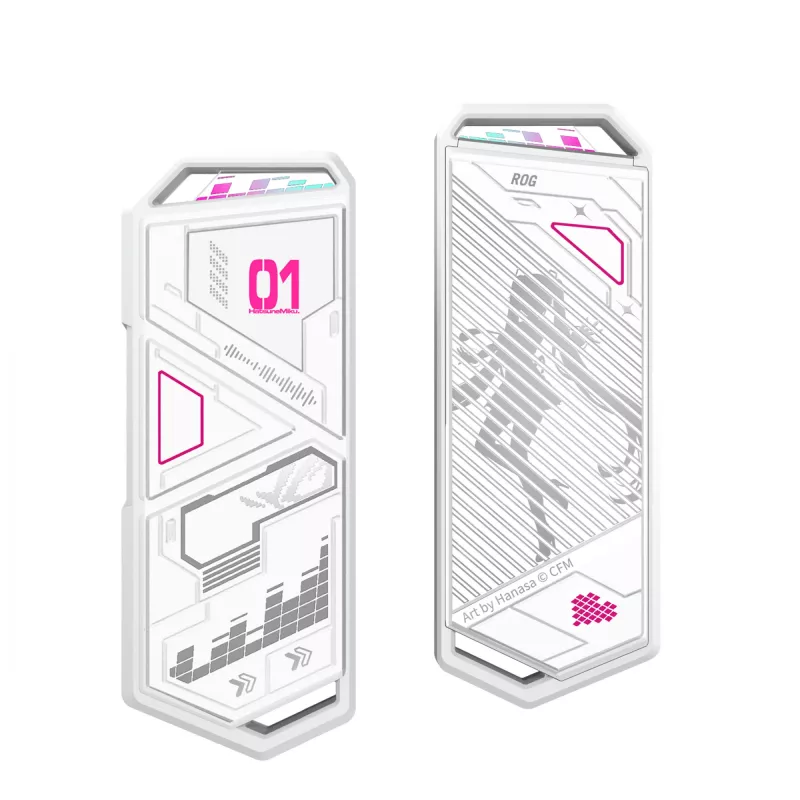 Case per SSD ASUS ROG Strix Arion Hatsune Miku Edition bianco M.2 PCIe USB Type-C 10 Gbit/s