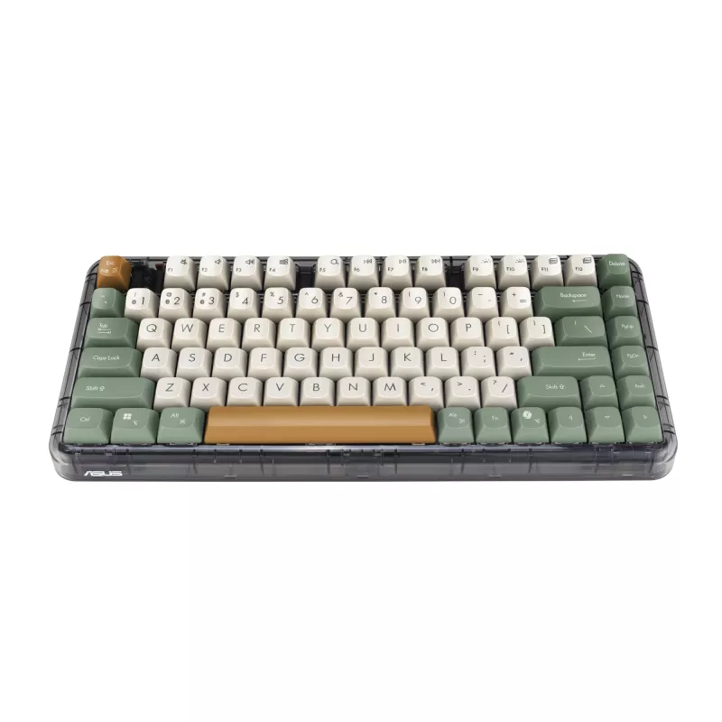 ASUS Jelly75 KD201 Tastiera meccanica, formato 75%, USB, RF Wireless e connettività Bluetooth, multicolore