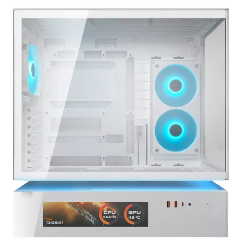 COUGAR CFV235 Vision Case per PC Midi-Tower – ARGB, LCD 23,3 cm (9,16