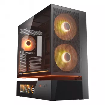 COUGAR Case per PC Midi Tower CFV235 Vision — ARGB, LCD 23,3 cm (9,16