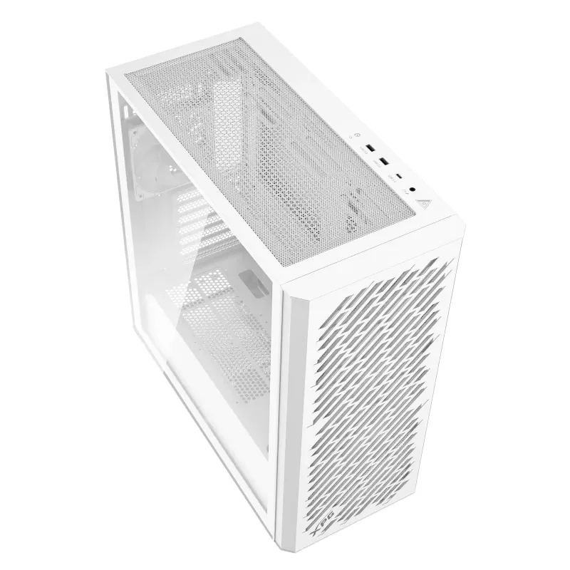 XPG VALOR AIR PRO Case Mid-Tower, Midi Tower, PC, bianco, ATX, EATX, micro ATX, Mini-ATX, SPCC, vetro temperato, multicolore
