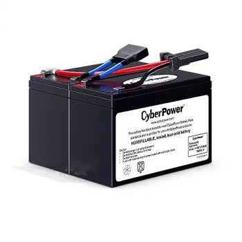 Pacco batteria sostitutivo per UPS CYBERPOWER RBP0014 — piombo-VRLA (VRLA) 24 V, 2 batterie, 4,09 kg, nero