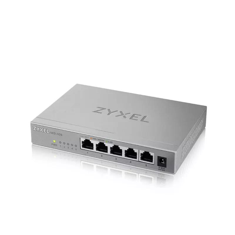 Zyxel MG-105 unmanaged 2.5G Ethernet (100/1000/2500) acciaio