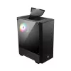 MSI MAG FORGE 111R case per computer gaming mid tower 'nero, 1x ventola 120mm ARGB PWM, hub ARGB 1-6, Mystic Light Sync, pannello in vetro temperato, ATX, mATX, mini-ITX'