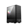 MSI MAG FORGE 111R case per computer gaming mid tower 'nero, 1x ventola 120mm ARGB PWM, hub ARGB 1-6, Mystic Light Sync, pannello in vetro temperato, ATX, mATX, mini-ITX'