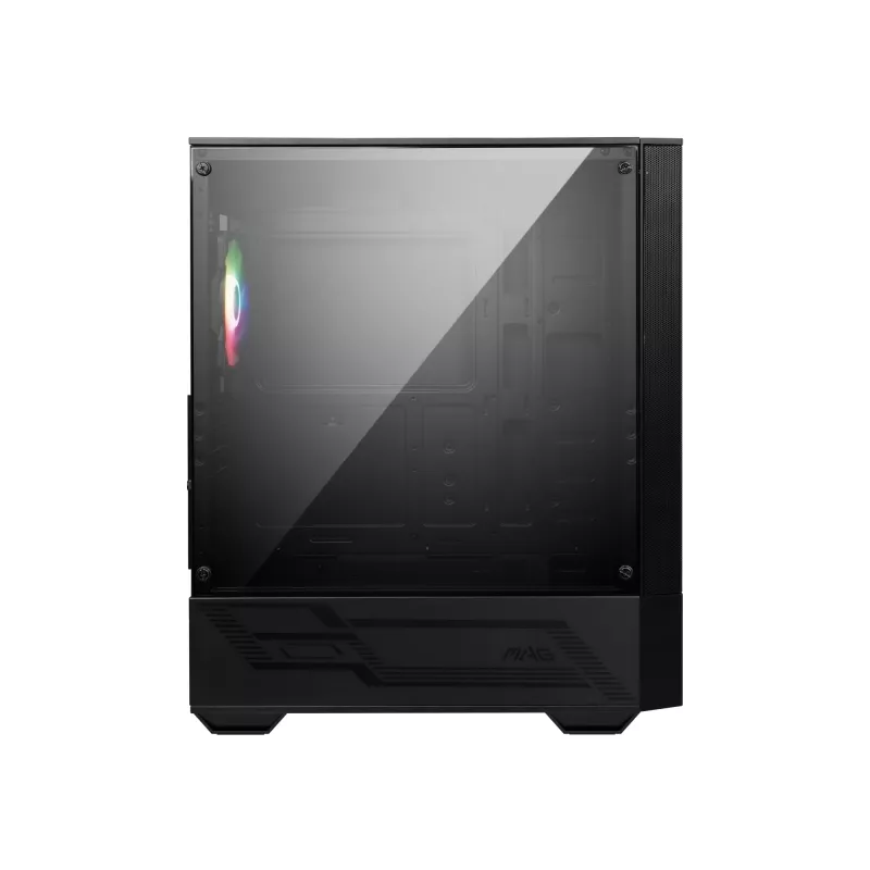 MSI MAG FORGE 111R case per computer gaming mid tower 'nero, 1x ventola 120mm ARGB PWM, hub ARGB 1-6, Mystic Light Sync, pannello in vetro temperato, ATX, mATX, mini-ITX'