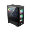 MSI MAG FORGE 111R case per computer gaming mid tower 'nero, 1x ventola 120mm ARGB PWM, hub ARGB 1-6, Mystic Light Sync, pannello in vetro temperato, ATX, mATX, mini-ITX'