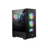 MSI MAG FORGE 111R case per computer gaming mid tower 'nero, 1x ventola 120mm ARGB PWM, hub ARGB 1-6, Mystic Light Sync, pannello in vetro temperato, ATX, mATX, mini-ITX'