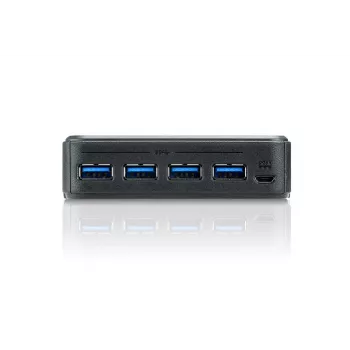 Dispositivo ATEN 4 porte USB 3.0 per condivisione periferiche, 5 Gbit/s, Micro-USB Type-B, nero, plastica, 0 - 40 °C, -20 - 60 °C