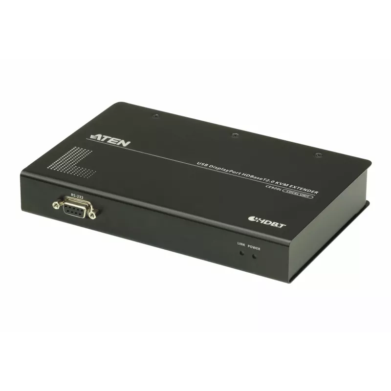 Extender KVM ATEN USB DisplayPort HDBaseT2.0, trasmettitore e ricevitore, cablato, 150 m, Cat5e, Cat6, Cat6a, 4096 x 2160 pixel, nero