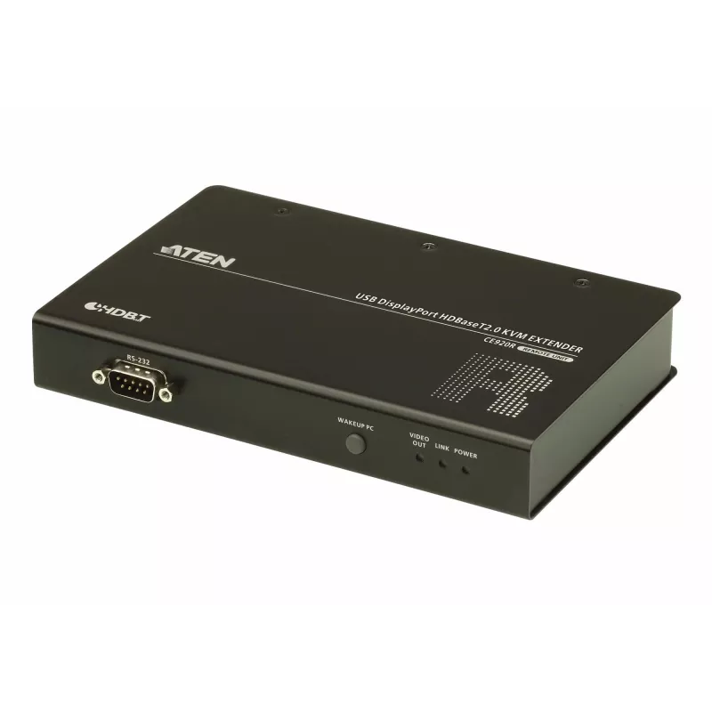 Extender KVM ATEN USB DisplayPort HDBaseT2.0, trasmettitore e ricevitore, cablato, 150 m, Cat5e, Cat6, Cat6a, 4096 x 2160 pixel, nero