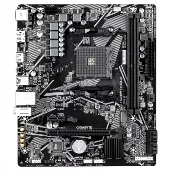 Scheda madre GIGABYTE A520M H ARGB - supporta CPU AMD Ryzen serie 5000, fino a 5100MHz DDR4 (OC), PCIe 3.0 x4 M.2, 1 GbE LAN, USB 3.2 Gen 1