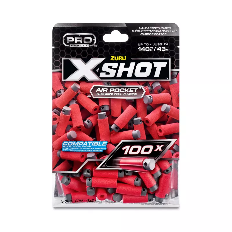 XSHOT Pro Series ricarica dardi a metà lunghezza (100 dardi) ZURU