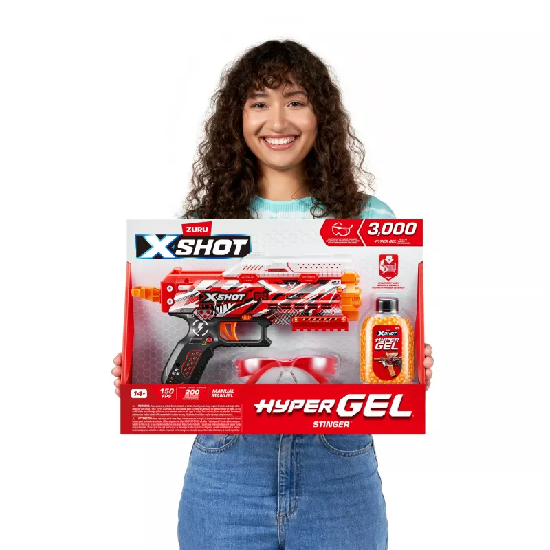 XSHOT Hyper Gel Stinger Blaster (3.000 palline Hyper Gel) ZURU