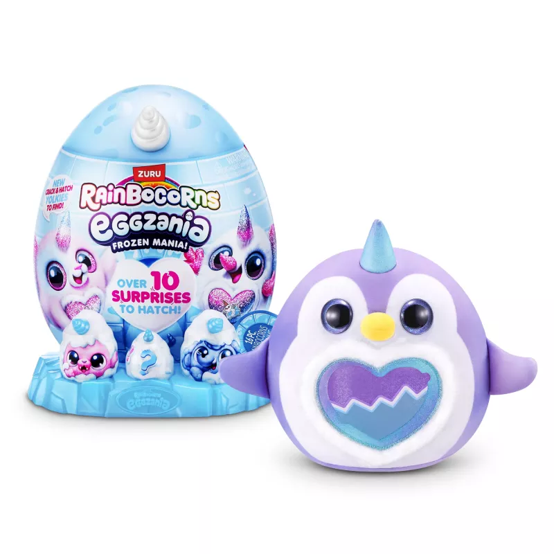 Peluche Zuru Rainbocorns Eggzania Frozen Mania — peluche animale, multicolore, da 3 anni