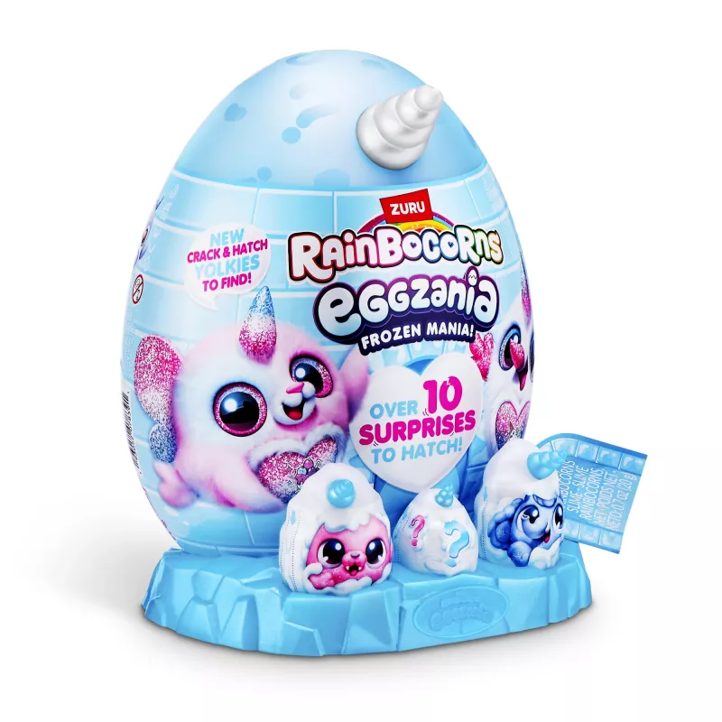 Peluche Zuru Rainbocorns Eggzania Frozen Mania — peluche animale, multicolore, da 3 anni