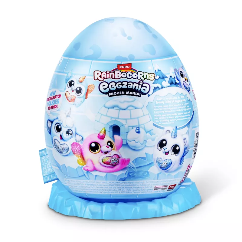 Peluche Zuru Rainbocorns Eggzania Frozen Mania — peluche animale, multicolore, da 3 anni