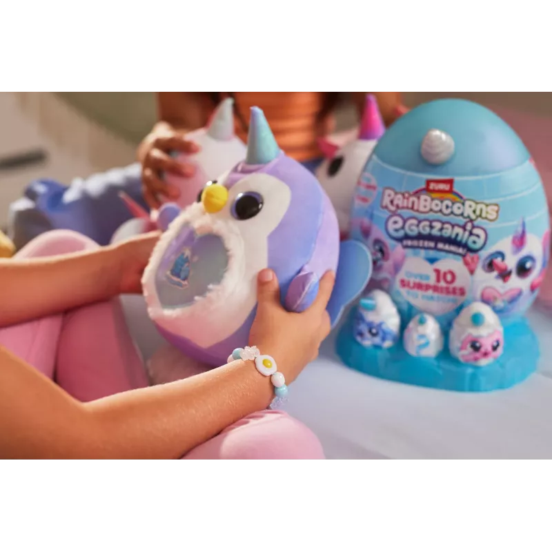 Peluche Zuru Rainbocorns Eggzania Frozen Mania — peluche animale, multicolore, da 3 anni