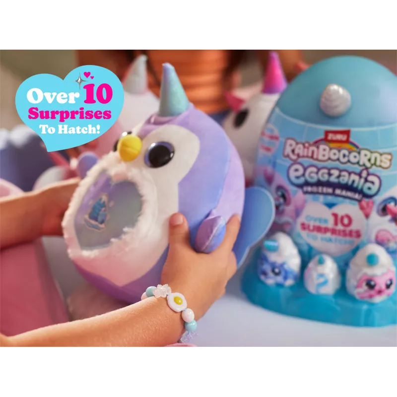 Peluche Zuru Rainbocorns Eggzania Frozen Mania — peluche animale, multicolore, da 3 anni