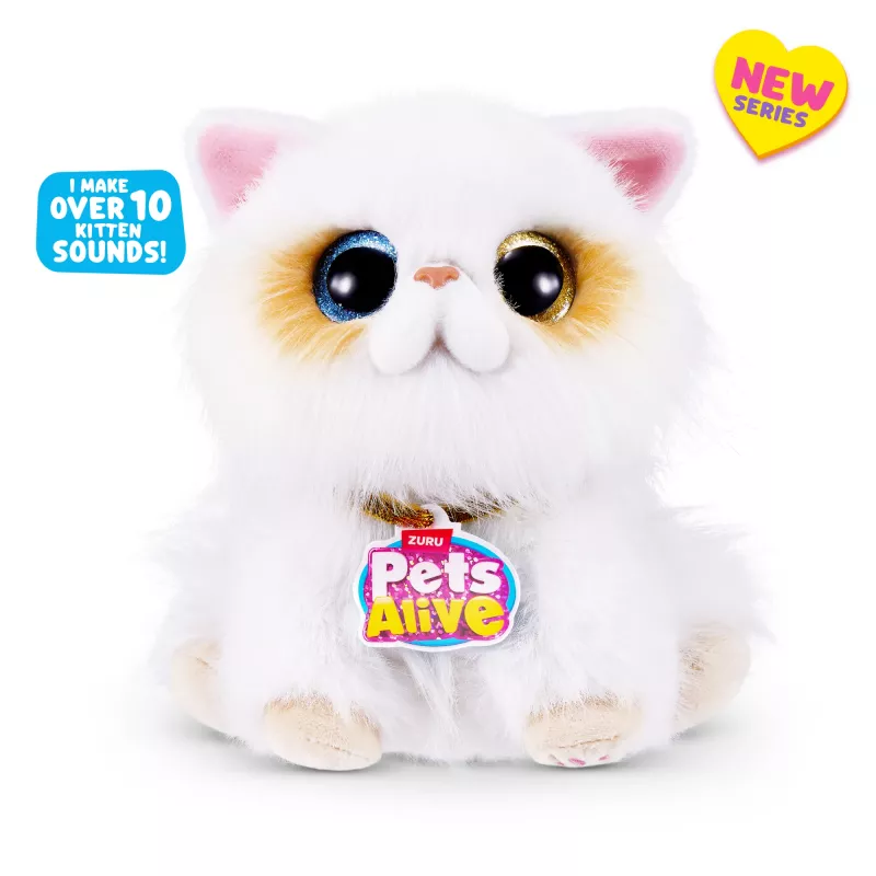 Gatto giocattolo Zuru Pets Alive Smitten Kittens Series 2 — giocattolo sonoro interattivo, da 3 anni, batterie AAA