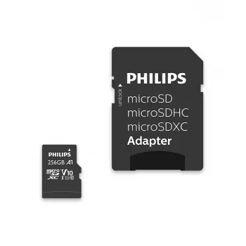 Philips FM25MP45B/00 scheda microSDXC, 256 GB, Class 10, UHS-I U1, incl. adattatore