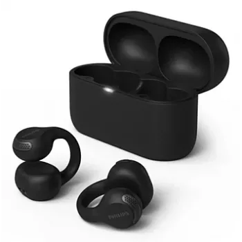 Philips serie 2000 TAQ2000BK Headset True Wireless Stereo (TWS) ear clip, open-ear chiamate/musica Bluetooth nero
