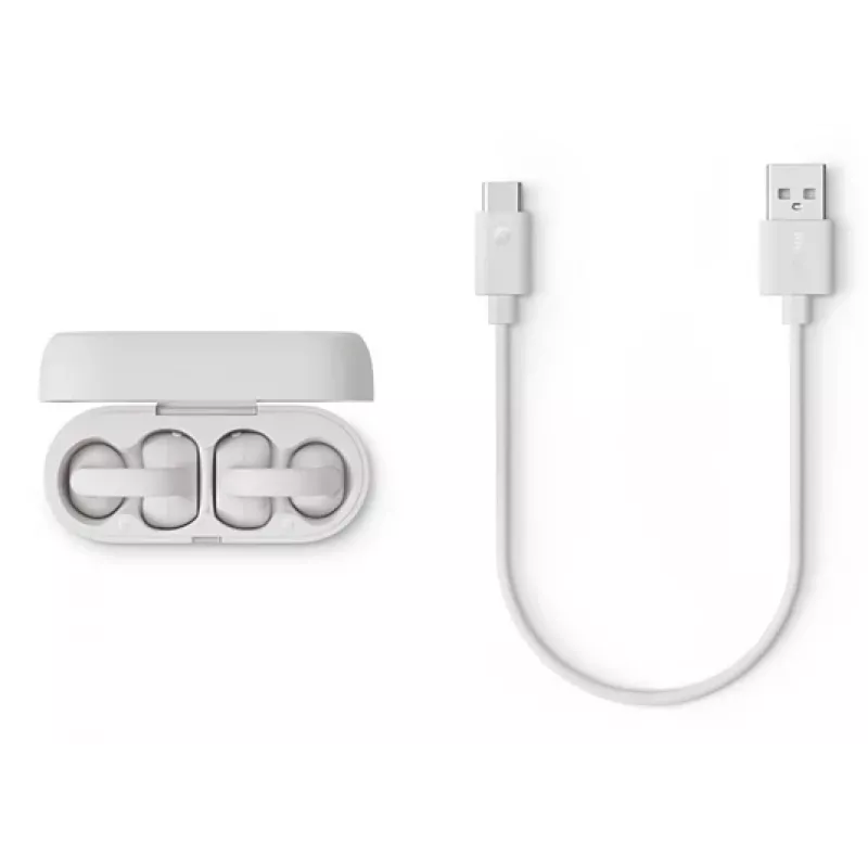 Philips serie 2000 TAQ2000WT Headset True Wireless Stereo (TWS) ear clip, open-ear chiamate/musica Bluetooth bianco
