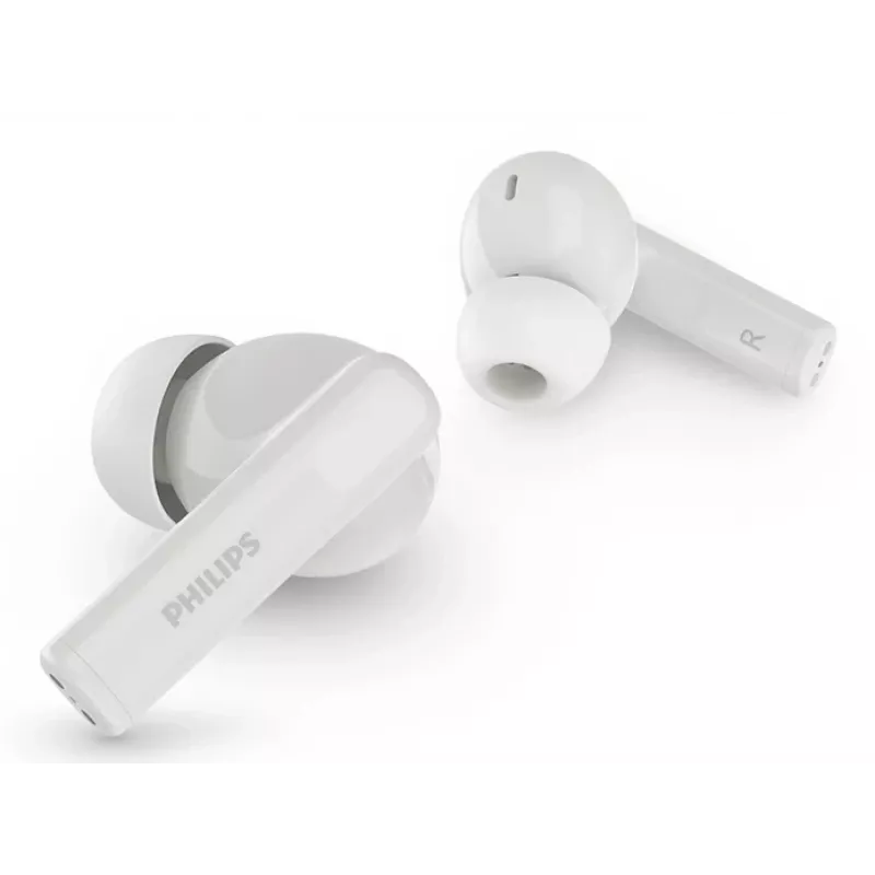 Auricolari wireless in-ear Philips TAT2520WT/00 — Bluetooth, per chiamate e musica, 20–20000 Hz, portata 10 m, bianco, 40 g